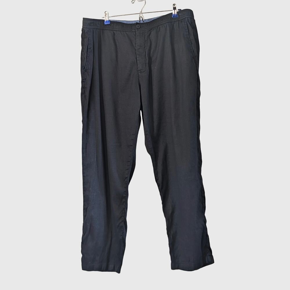 Tommy Bahama Beach Coast Stretch Men's XXL x 30 Linen Cotton Pants Navy Resort